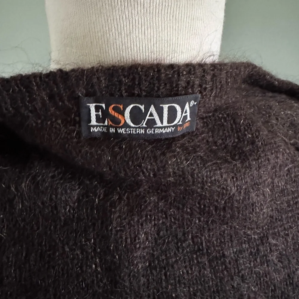 ESCADA Brown Mohair Button-Up Cardigan - Picture 3 of 4